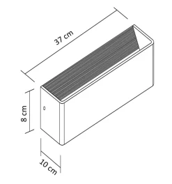 Applique murale LED design 12W - 37 cm - Quadra