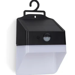 Applique murale Led d'extérieur solaire Noire 2WDétecteur de mouvement Angle120 degrés IP65 ASLO