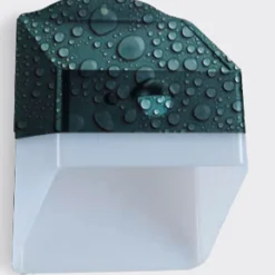 Applique murale Led d'extérieur solaire Noire 2WDétecteur de mouvement Angle120 degrés IP65 ASLO