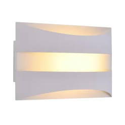 Applique murale LED d'intérieur Nettlife blanche - Design moderne 3000 K, éclairage mural blanc chaud 5 W
