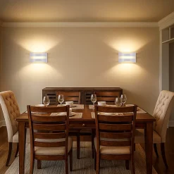 Applique murale LED d'intérieur Nettlife blanche - Design moderne 3000 K, éclairage mural blanc chaud 5 W