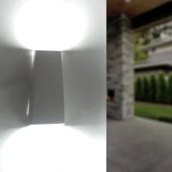 Applique Murale LED Double Faisceaux 7W IP44 BLANC - Blanc Neutre 4000K - 5500K - SILAMP