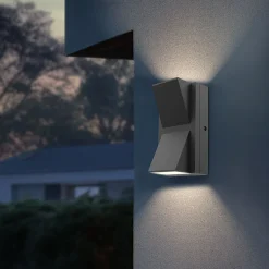 Applique murale LED Extérieure 2x6W 3en1 IP65 Gris