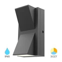 Applique murale LED Extérieure 2x6W 3en1 IP65 Gris