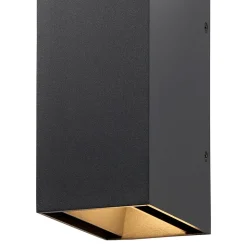 Applique murale LED intégré Katsura 712lm IP44 gris anthracite GoodHome