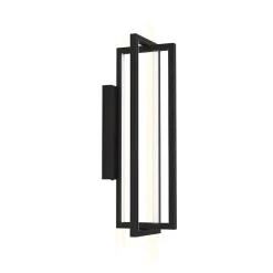 Applique murale LED intégrée Siberia 2200lm IP20 L.30 x H.30 x P.19 cm Eglo noir dimmable