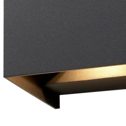 Applique murale LED intégré Katsura 814lm IP44 gris anthracite GoodHome