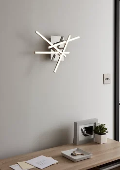 Applique murale LED intégrée Alani 660lm 10W IP20 GoodHome argent