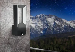 Applique murale LED intégrée Riforano noir IP44 640lm Eglo