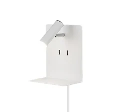 Applique murale Led liseuse avec étagère et port USB - Trio - Element