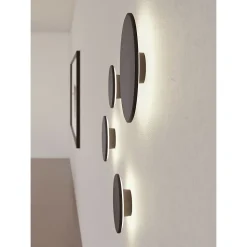 Applique murale LED Mac Wall Corten 15 W, interrupteur CCT, aluminium 2700 K/3200 K/4000K, 360 degrés - Beneito & Faure