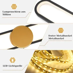 Applique murale LED NETTLIFE - 12 W - Lampe d'escalier 60 cm - Doré - Design moderne - Blanc chaud 3 000 K - Éclairage mural