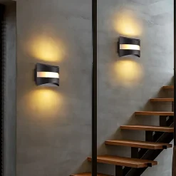 Applique murale LED Nettlife pour intérieur - Éclairage mural noir, éclairage vers le haut et vers le bas, 5W 3 000K, blanc chaud