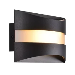 Applique murale LED Nettlife pour intérieur - Éclairage mural noir, éclairage vers le haut et vers le bas, 5W 3 000K, blanc chaud