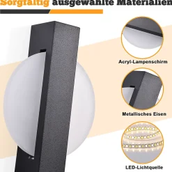 Applique murale LED Nettlife avec interrupteur - Lampe de couloir d'intérieur noire avec interrupteur à tirette