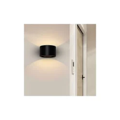 Applique murale LED Noir 8W (Eq. 64W) 4200K Diam. 100mm