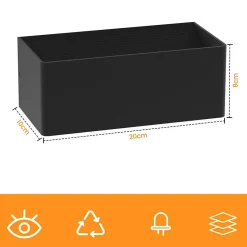 Applique Murale LED Noire Étanche - Éclairage Moderne pour Intérieur et Extérieur