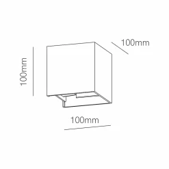Applique murale LED noire IP54 6,8W à ailettes orientables 4000k