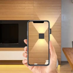 Applique Murale LED Noire Moderne pour Intérieur et Extérieur - Éclairage Pratique et Étanche