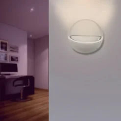 Applique Murale LED Ovale 7W IP44 BLANC - Blanc Neutre 4000K - 5500K - SILAMP