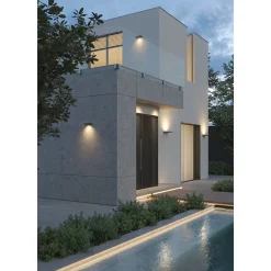 Applique murale LED Pla Corten 35W avec interrupteur CCT 2700 K/3200 K/4000K en aluminium, éclairage haut - Beneito & Faure