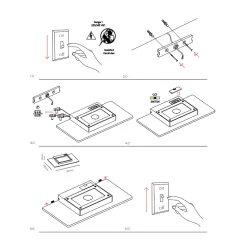 Applique murale LED Pla XL Corten 35 W, interrupteur CCT 2700 K/3200 K/4000K, aluminium, éclairage vers le haut - Beneito & Faure