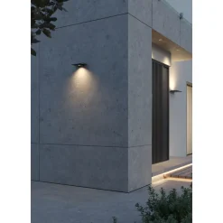 Applique murale LED Pla XL Corten 35 W, interrupteur CCT 2700 K/3200 K/4000K, aluminium, éclairage vers le haut - Beneito & Faure