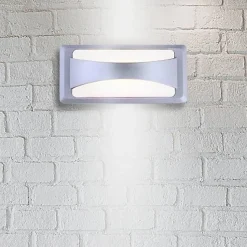 Applique Murale LED Rectangulaire 12W IP65 Gris - Blanc Neutre 4000K - 5500K - SILAMP