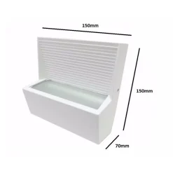 Applique Murale LED Rectangulaire 7W IP44 BLANC - Blanc Neutre 4000K - 5500K - SILAMP