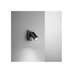 Applique murale led ronde noire orientable ODDY 1xGu10 Perenz