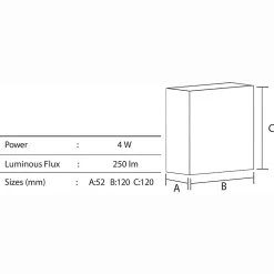 Applique murale LED SEKOYA Blanc 4W IP65