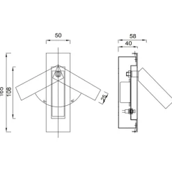 Applique murale Led semi-encastrée orientable blanche-Mantra - Gokova