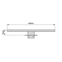 Applique Murale LED SMD 9W IP44 - SILUMEN - Blanc Neutre 4200k - Acier inoxydable