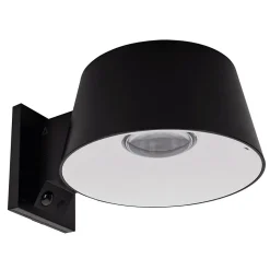 Applique murale LED solaire Noire 5.26W 1000 Lumen Eclairage LED Détecteur infrarouge Angle 120 degrés IP54 ASLO