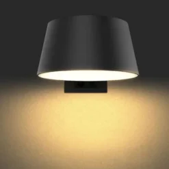 Applique murale LED solaire Noire 5.26W 1000 Lumen Eclairage LED Détecteur infrarouge Angle 120 degrés IP54 ASLO