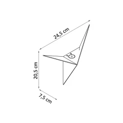 Applique murale LED ultra design grise - London