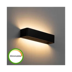 Applique murale LED 12W compatible avec variateur - noire 37 cm - Quadra