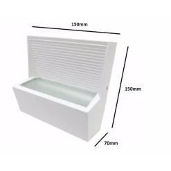 Applique Murale LED 7W IP44 Rectangulaire BLANC