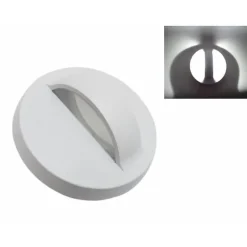 Applique Murale LED 7W IP44 Ronde BLANC - Blanc Neutre 4200k - 5500k Silumen