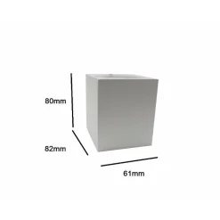 Applique Murale LED 3W IP44 Design Carré BLANC - Blanc Neutre 4200k - 5500k - SILUMEN