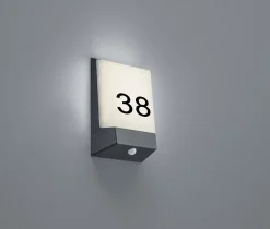 Applique murale LED 9W 3000K IP54 anthracite avec détecteur crépusculaire - Trio - Kasai