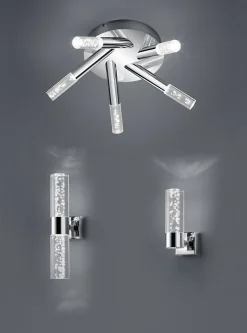 Applique Murale LED 3,1W, 310lm, 3000K, IP44, Chrome et Transparent - Trio - Bolsa