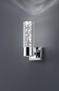 Applique Murale LED 3,1W, 310lm, 3000K, IP44, Chrome et Transparent - Trio - Bolsa