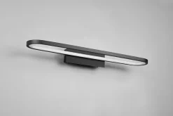 Applique murale LED 22W noir mat IP44 salle de bain 3000K - Trio - Gianni