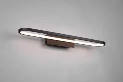 Applique murale LED 22W noir mat IP44 salle de bain 3000K - Trio - Gianni