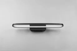 Applique murale LED 22W noir mat IP44 salle de bain 3000K - Trio - Gianni