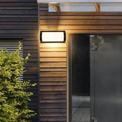 Applique Murale LED 20W Noire Rectangulaire IP65 - Blanc Neutre 4000K - 5500K - SILAMP