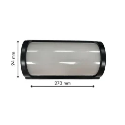 Applique Murale LED 20W Noire Rectangulaire IP65 - Blanc Neutre 4000K - 5500K - SILAMP