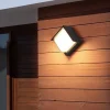 Applique Murale LED 15W Noire Carrée IP65 avec cache - Blanc Froid 6000K - 8000K - SILAMP