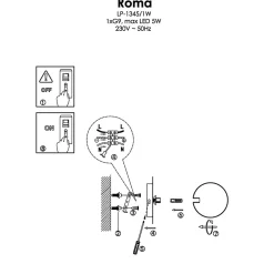 Applique murale Light Prestige Roma noire 1 x G9 1 pc.